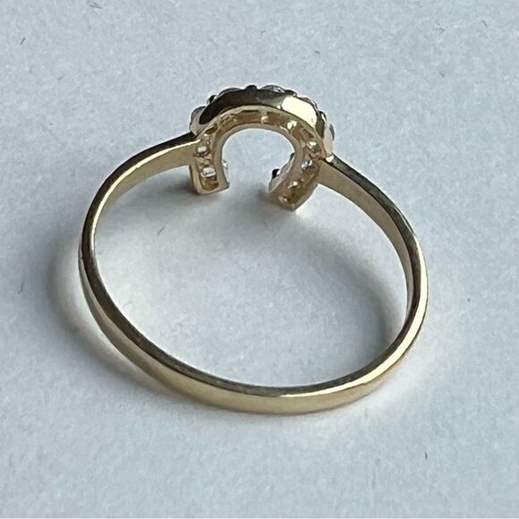 14k solid Gold Horseshoe Ring | herradura Ring | Valentine Ring | Birthday Gift - Picture 5 of 9